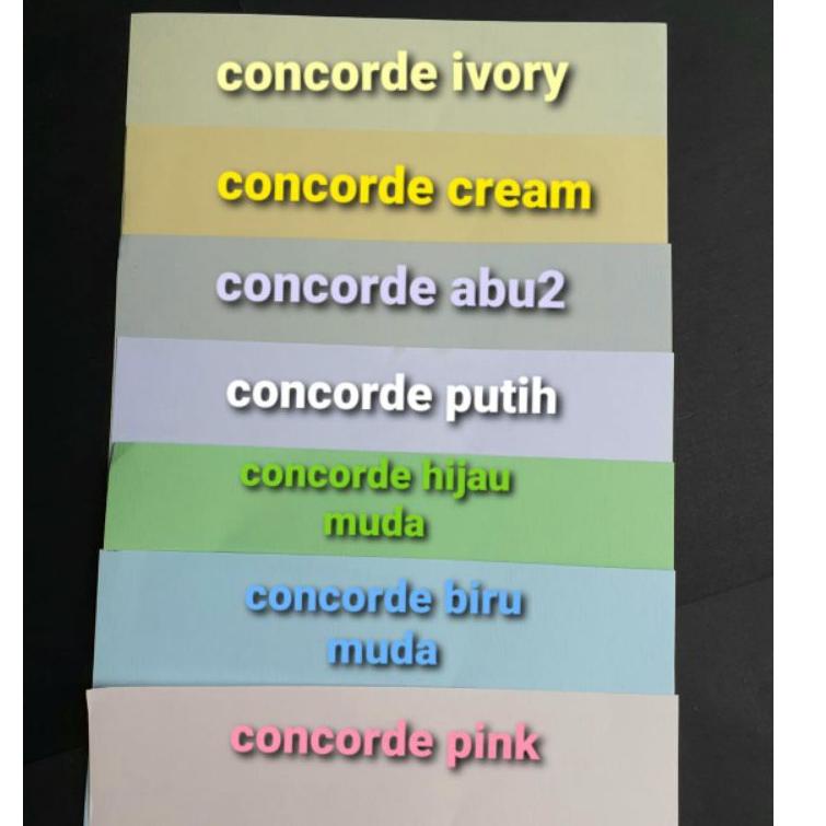 

⇩ Kertas Concorde Warna A4 isi 50 lembar/ Kertas Concorde ukuran A4 ⇜
