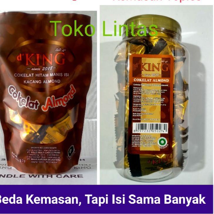 

[PRODUK IVRZE] Cokelat Kacang Almond Bonibol D'King Per Toples Bag 40 PC V8W