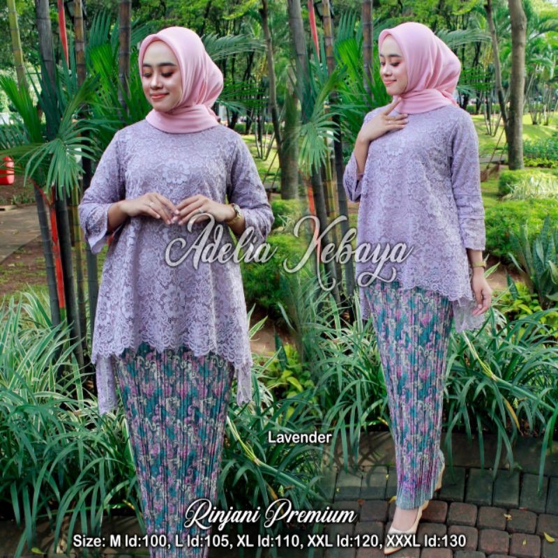 Kebaya Modern Brukat / Setelan Kebaya Rinjani Brokat Grey / SIlver dan Lainnya