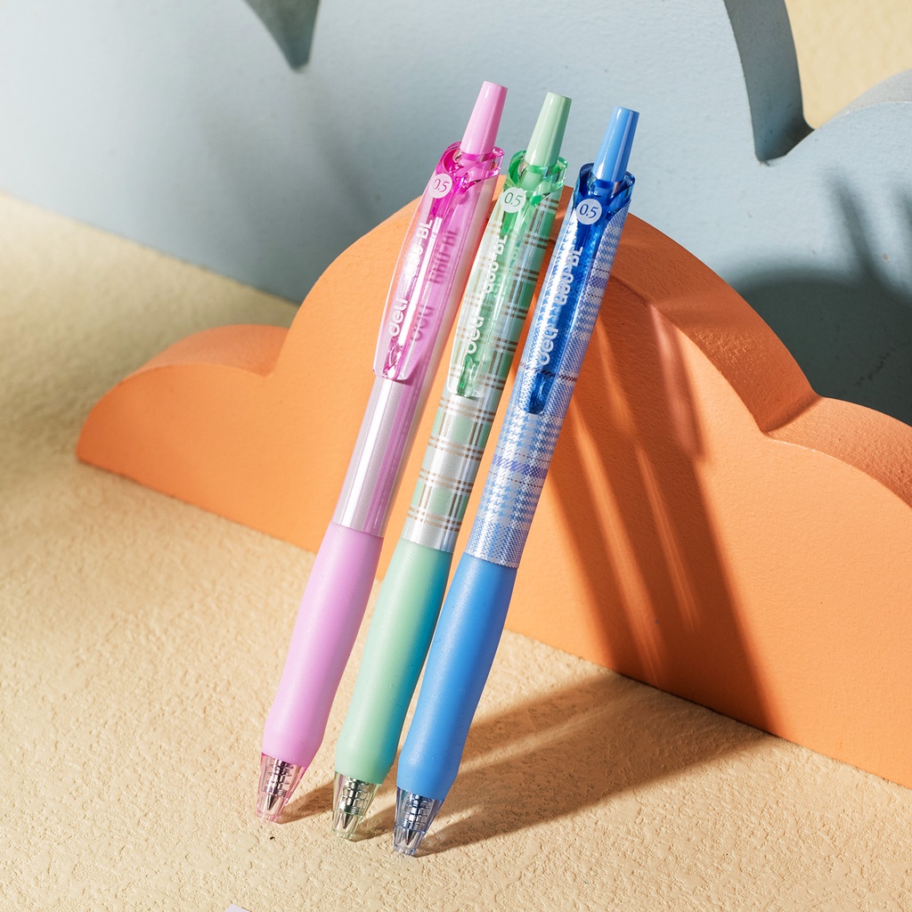 

Pulpen Deli Desain Corak Retractable HITAM 0.5 mm - EG60