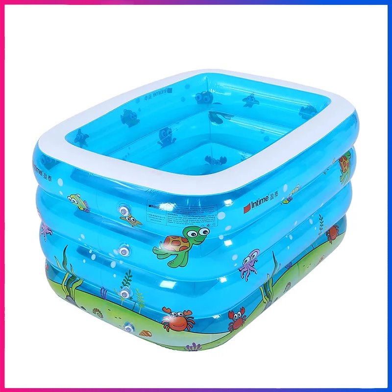 Kolam Renang Baby Spa Anak Intime Kotak Persegi 4 Ring Inflatable Pool