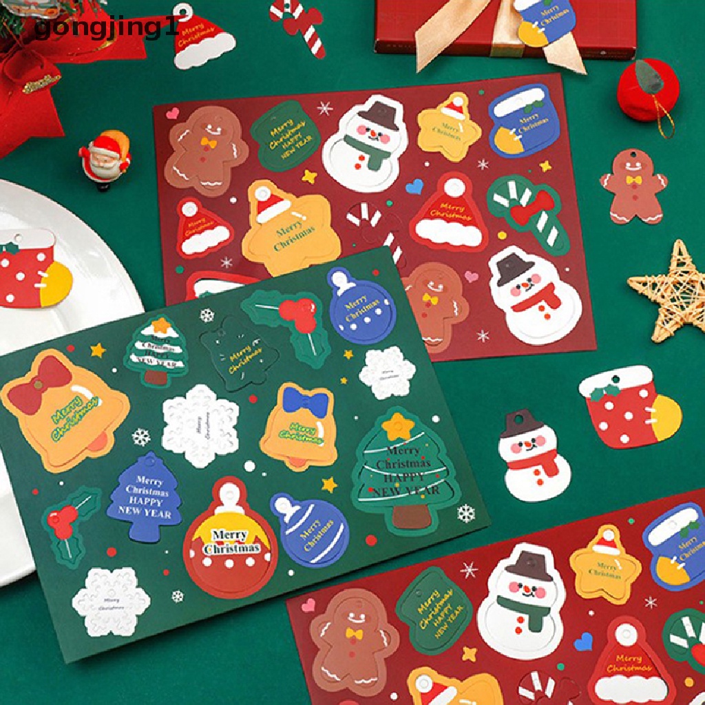 Ggg 14pcs Merry Christmas Tag Label Kado Gift Wrapping Kertas Kraft Gantung ID