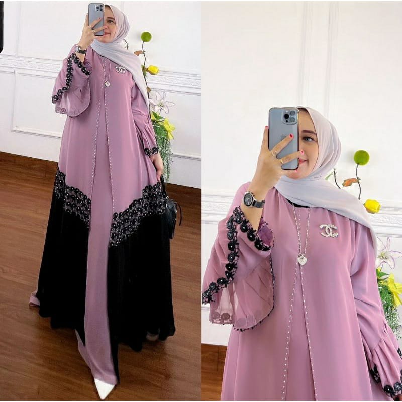 GAMIS STORE | Kasela Arabian Dress Maxy Gamis Muslim Lebaran Matt Ceruty Babydoll Apk Renda Premium