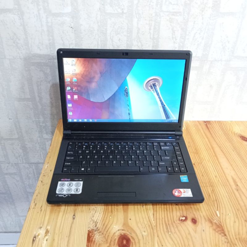 Laptop Axioo Neon RNW Intel Celeron Ram 3GB/HDD 320GB Layar 14inch intel HD Graphic Siap pakai full aplikasi ok