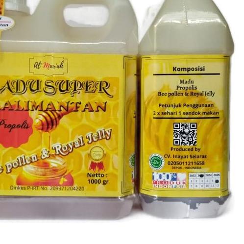 

limited STOCK!Madu Super Kalimantan 1 kg Al-Mar'ah - Beepolen dan Royal Jelly|SQ6