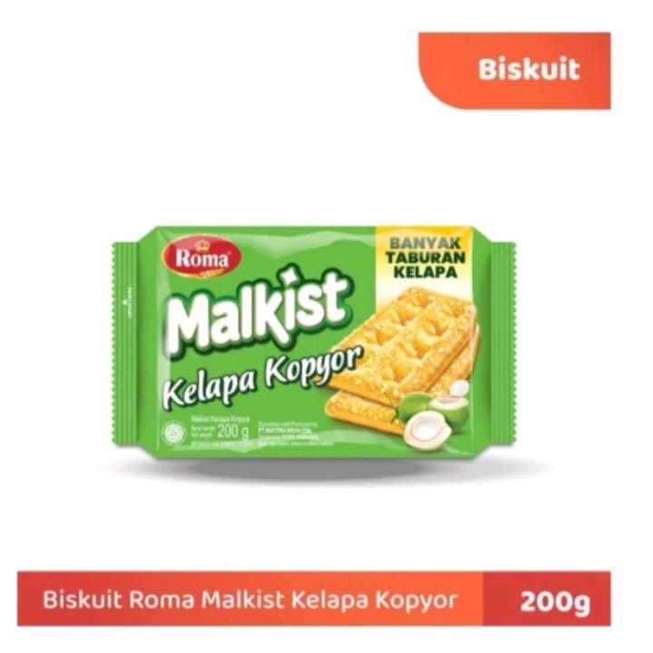 Malkist Kelapa Kopyor | 1 @ 200 Gr | Roma