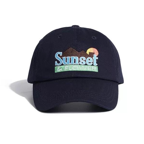 Topi Baseball Unisex Cap Bordir Sunset dan FLOWER