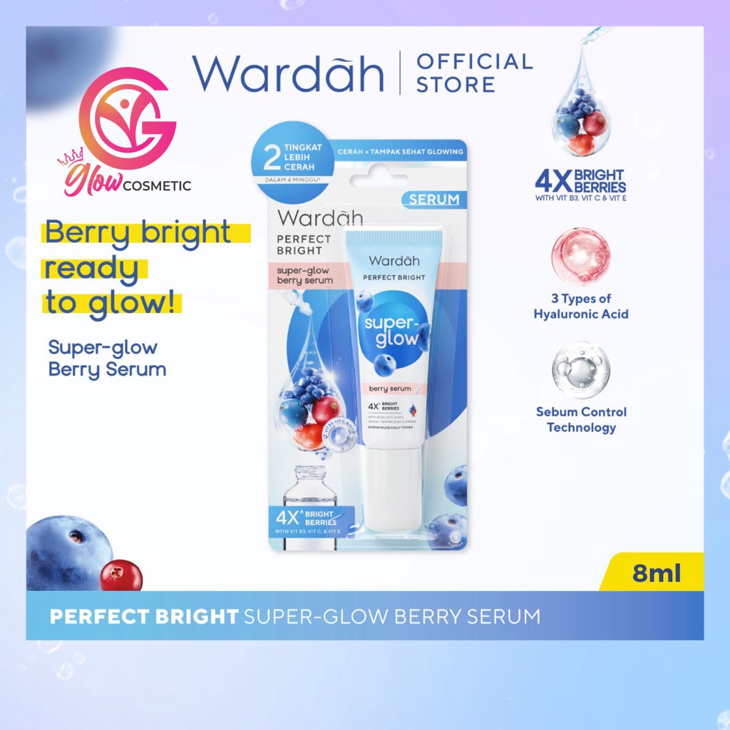 WARDAH PERFECT BRIGHT SUPER GLOW BERRY SERUM 8ML