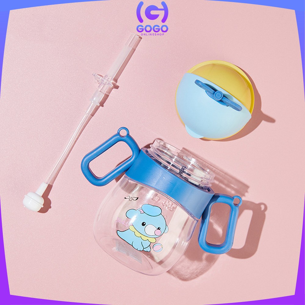 GOGO-C760  Botol Minum Air Anak Anti Tumpah Dengan Sedotan 360ML / Gelas Training Cup Balita Water Bottle Perlengkapan Makan Bayi