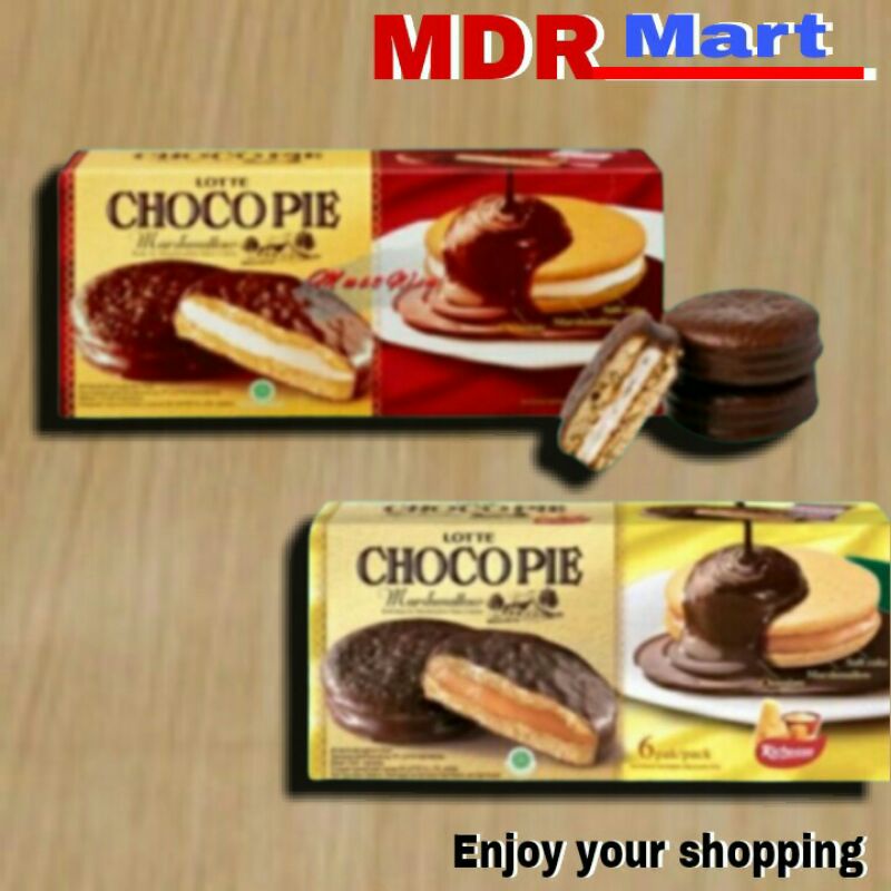 

CHOCOPIE rasa coklat/keju 1 pack isi 12 x 28gr