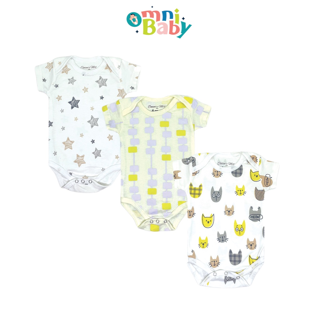 Jumper Pendek Bayi 3 Set Cotton Mills - Set Romper Bayi laki laki #3