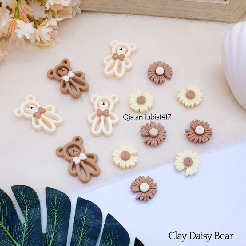 Clay Daisy Bear n Friends Kemasan 10 Pcs