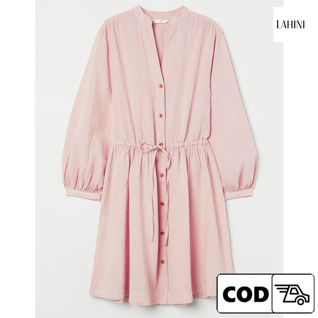 Tunik Korean Style Tunik Polos Wanita Premium Lengan Panjang Kekinian Remaja Dewasa Bahan Linen Adem