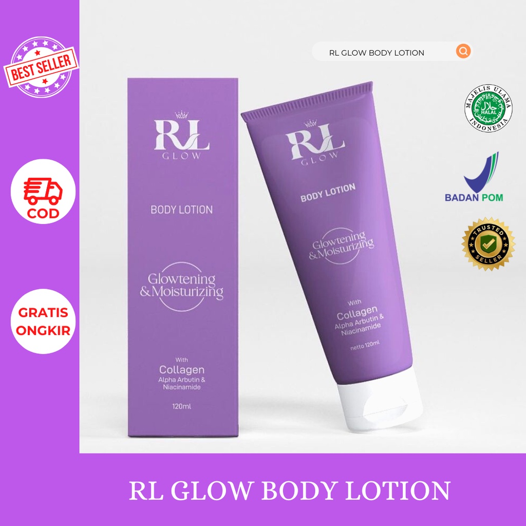 RL Glow Whitening Body Lotion Pemutih Kulit
