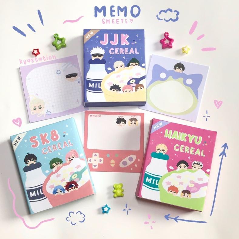 

BISA COD kyastation - cereal box memo sheets
