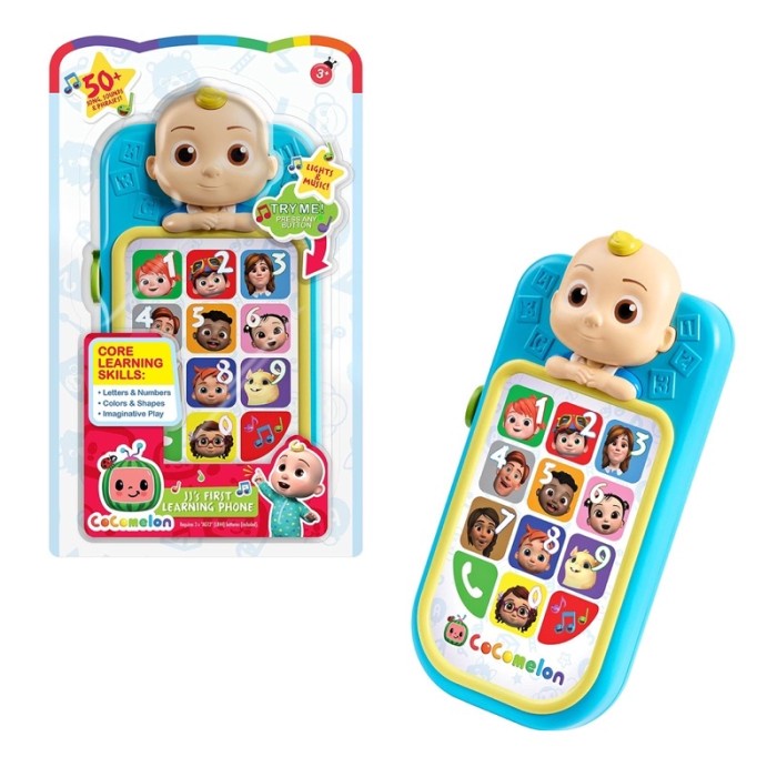 Mainan Edukasi Cocomelon Jj'S First Learning Toy Phone Kids 50+ Sound #Original