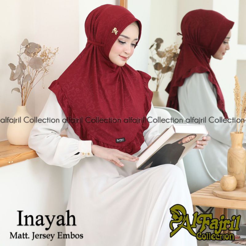 JILBAB JERSEY EMBOS INAYAH ATAYA ORI AL FAJRIL