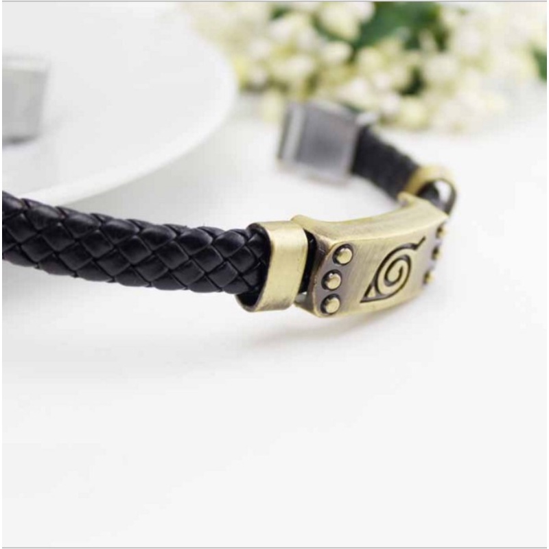 Retro Hip Hop Pria Fashion Stainless Steel Kulit Bajak Laut Naruto Ninja Fantasi Serigala Kepala Gelang Pesta Perhiasan Aksesoris