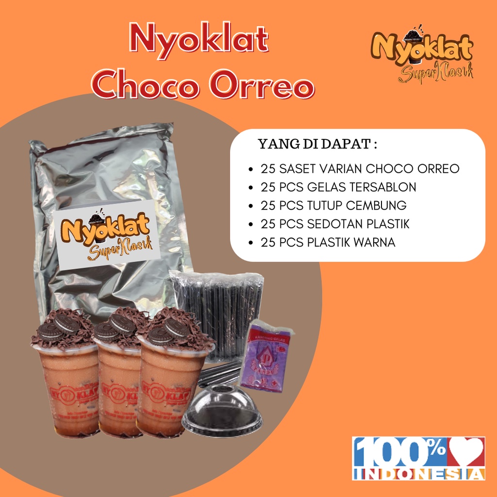 

Bubuk Minuman Coklat Orreo- 1Paket - Nyoklat Super Klasik