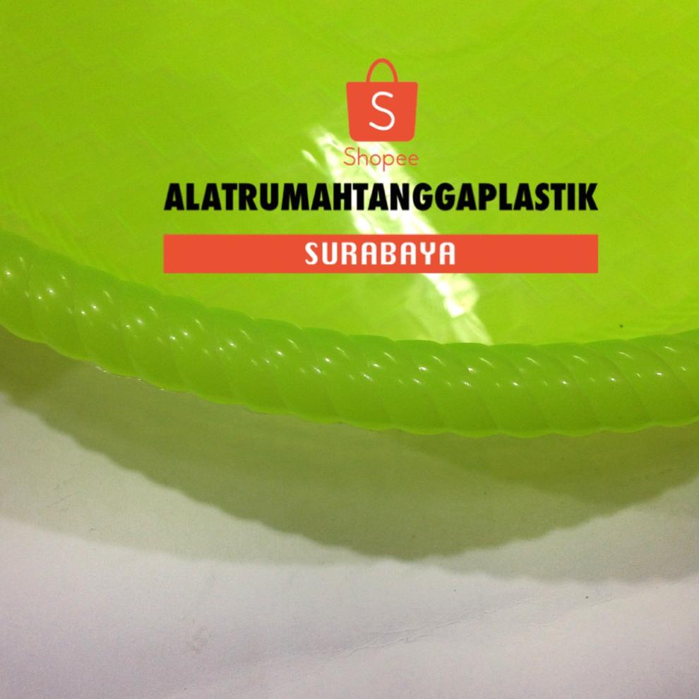 わ 1pc Nampan Bulat Anyam M / Nampan Okinawa / Nampan Teh Plastik Kecil / Lengser / Baki / Talam / Tr