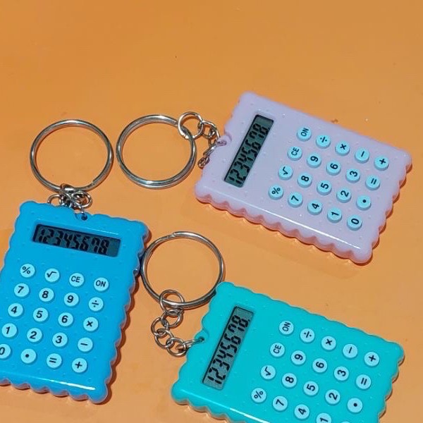 

Gantungan Kunci Kalkulator 8 Digit Mini Portable Warna Permen
