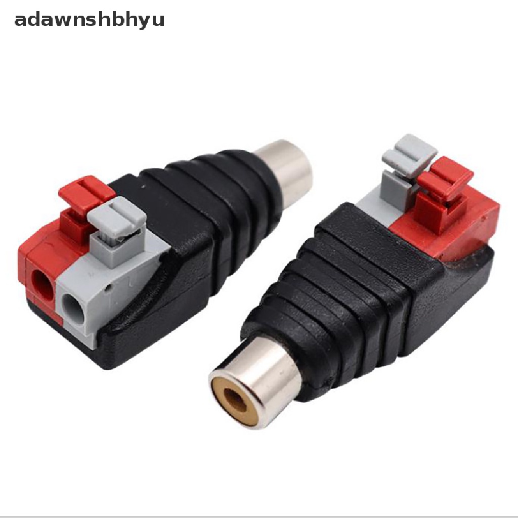 Kawat Speaker adawnshbhyu Kabel A/V Ke Audio Male Famale RCA Konektor Tekan Plug Terminal ID