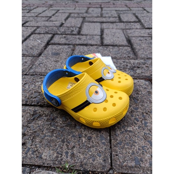 Minion Eyes Yellow Clog 2 Sandal Anak Laki Laki Perempuan Sendal Baim Kodok Karet