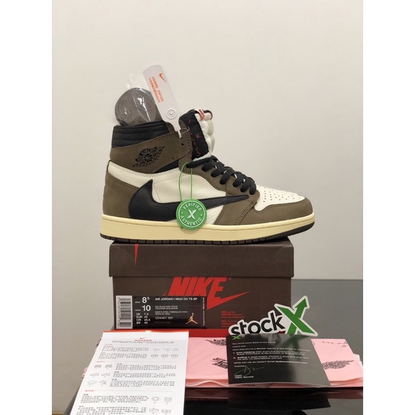 Sepatu Nike Air Jordan 1 Retro High Travis Scoot Brown BNIB