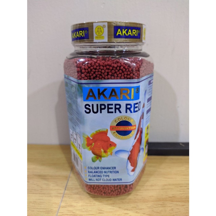 Akari Super Red Astaxanthin Pelet Pakan Makanan Ikan Hias Koi Koki 300Gram Floating