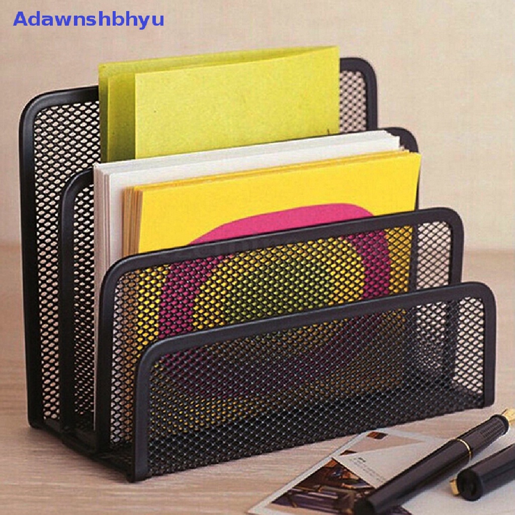 Adhyu Rak Penyimpanan File Kertas Surat Mesh Hitam Holder Tray Organizer Desktop Kantor, ID