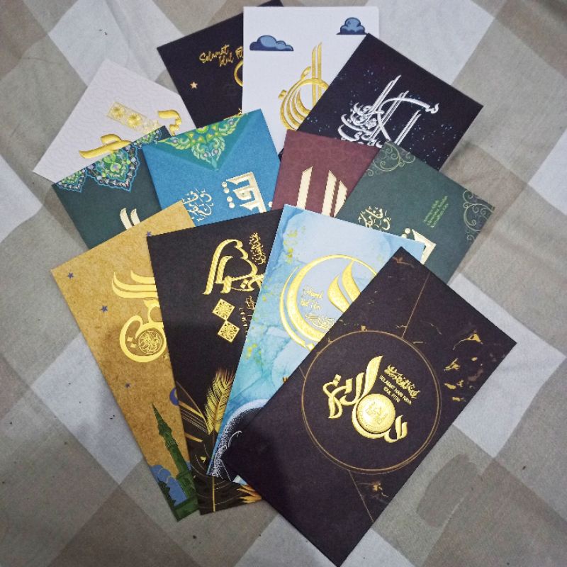

Amplop Lebaran Besar Gold dan Silver Foil Envelope Ied Mubarak Exclusive Mewah Angpau THR