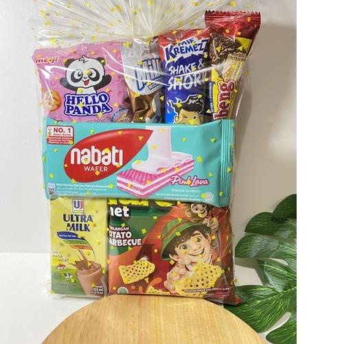 

Grosir Paket snack ulang tahun G 1/hampers ulang tahun anak G1 / goodiebag ulang tahun anak