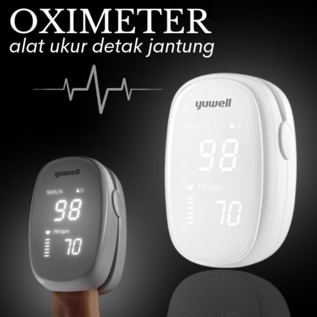 Oximeter Alat Ukur Detak Jantung Oksigen Yuwell Pulse LED- YX102