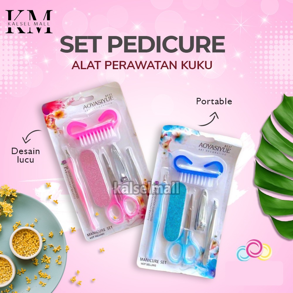 Paket Satu Set Gunting Kuku Perawatan Kecantikan Kuku Kaki Tangan Pedicure Manicure 6 Pcs Medicure Pedicure Medikur ACK14 Medi Pedi Menipedi Profesional Salon Nail Art Pembersih Kuku Hena ACK14