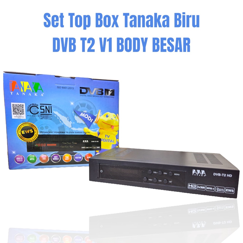 Set Top Box TV Digital STB Tanaka DVB-T2 BOX BIRU
