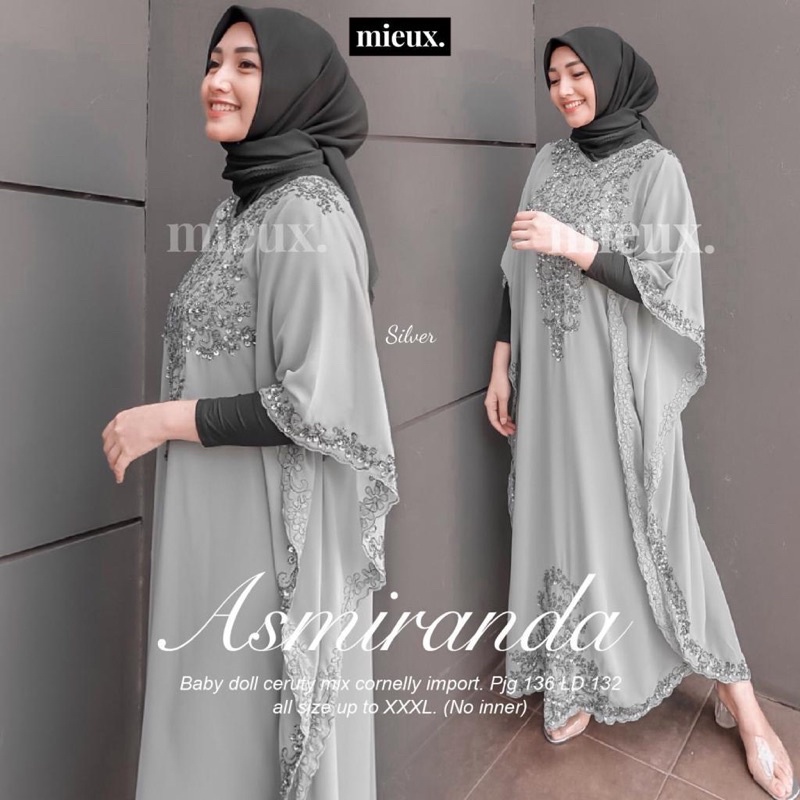 KAFTAN MIEUX NEW MODEL (COD) KAFTAN ASMIRANDAH GEMINI MI MARLYN ISYANA BORDIR & PAYET CERUTY TERBAIK