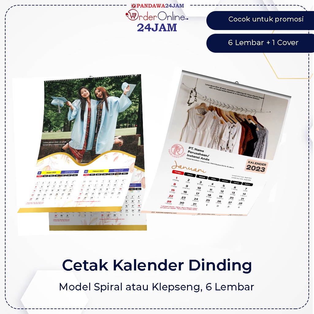 Jual Kalender Dinding 2023 Calender Custom 6 Lembar | Shopee Indonesia