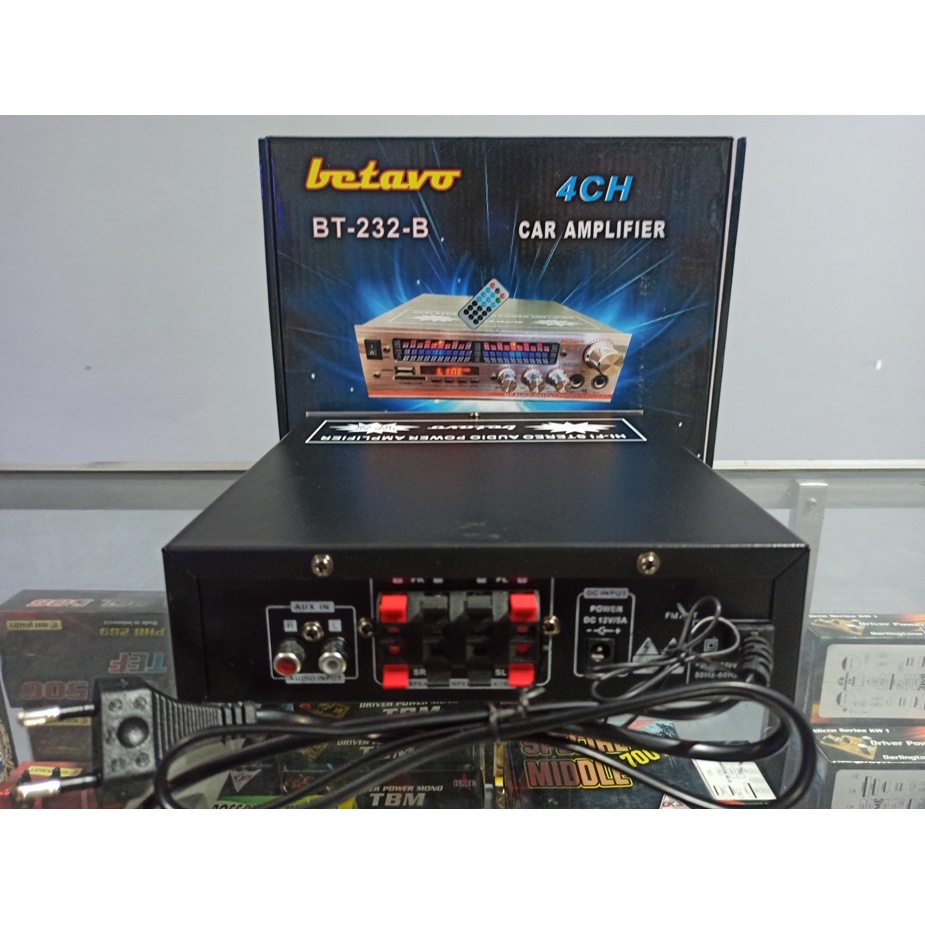 POWER AMPLIFIER BETAVO 232 B (BT,mp3,radio,usb) ARUS AC/DC 4CHANNEL