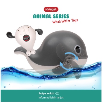 BABIESFIRST IQC02 ANGEL WHALE WATER TOYS Mainan Air Bayi Ikan Paus