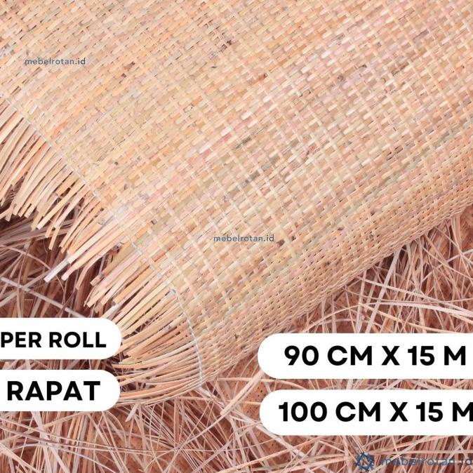 Anyaman Rotan Lembaran | Webbing Rapat 90/100 Cm | Per Roll