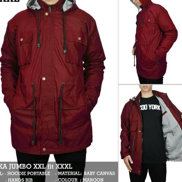 Murah Jaket Parka Pria Parasut Waterproof Original Parasit Dewasa Terbaru Ukuran Jumbo M L XL XXL XX