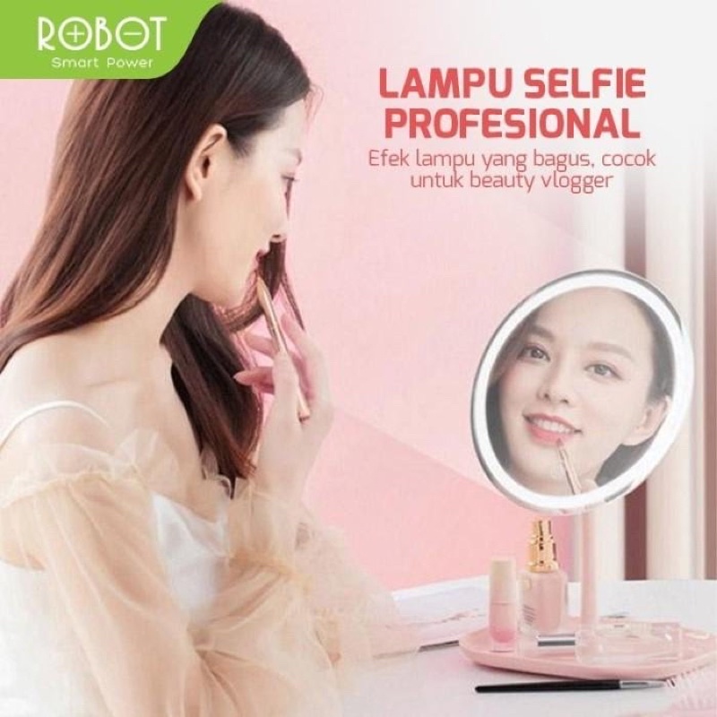 Original Robot Ring Light Smart Touch Mirror LED Live beauty make'up Double Mirror multi purpose desk lamp