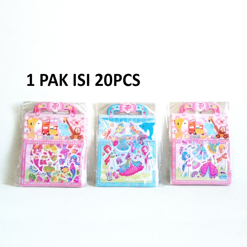 

MAINAN ANAK KECIL STICKER TAS KECIL 1 PACK ISI 20