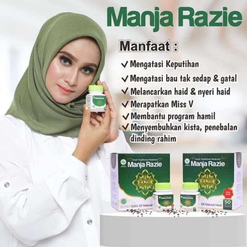 ((TERLARISSS))MANJA RAZIE obat keputihan 30 butir