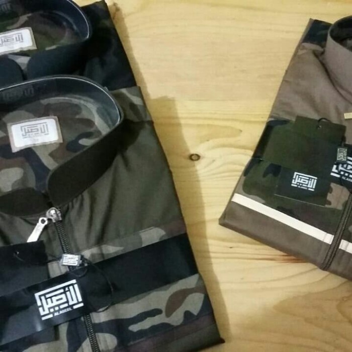 {FamilyStore} Jubah Al Aseel Seri Lengan Pendek Army Original Diskon