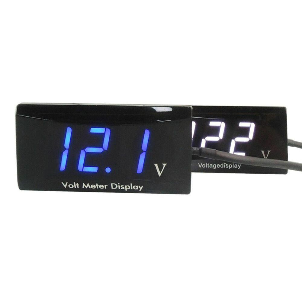 Solighter Digital Panel Volt Voltage Meter Presisi Tinggi Tahan Air 12V Alat Ukur