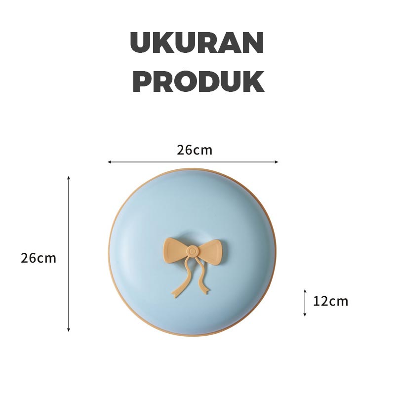 Holiven Piring Macaron Buah Kering Dengan Penutup Kotak Buah Kering Kotak Permen Ruang Tamu Meja Teh Biji Melon Kotak Makanan Ringan