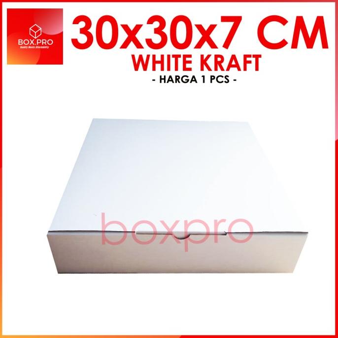 

Kardus PUTIH uk 30x30x7 cm(ECER) Die Cut Box Kotak Packing Baju