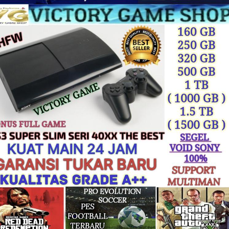 Chekout PS3 SUPER SLIM HFW/ HDD/ 1.5TB (1500GB)/ 1TB (1000GB)/ 500GB / 250GB/ 160GB FULL GAME