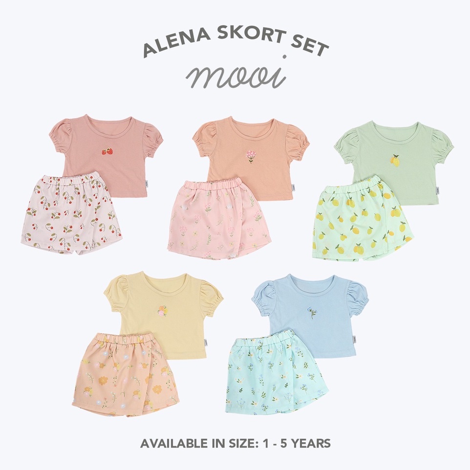 Mooi Setelan Anak Perempuan Alena Skort Set